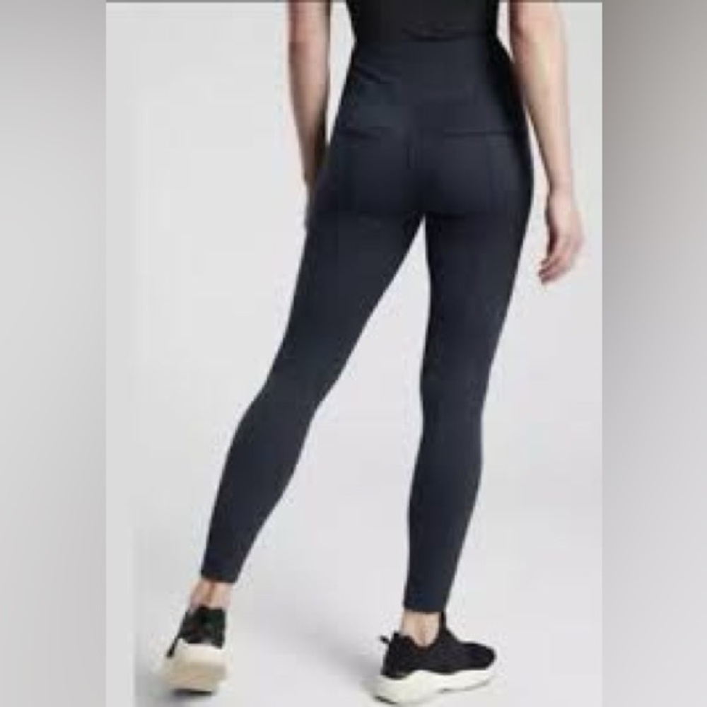 MEDIUM TALL Athleta Delancey Herringbone tights navy black white womens 2 pairs - Picture 7 of 10